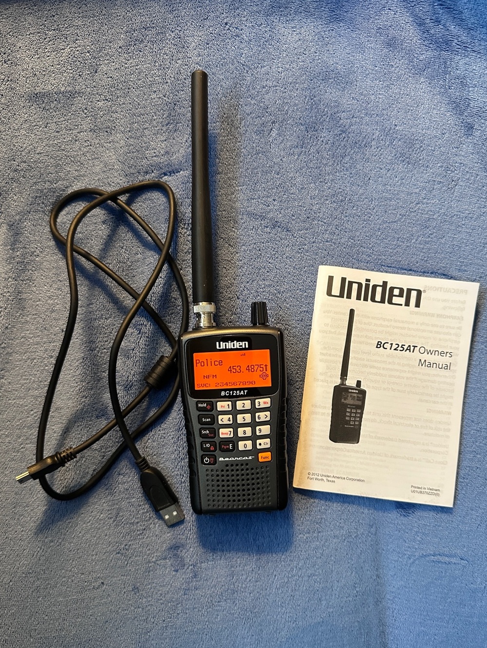 Uniden Bearcat BC125AT Black Handheld Radio Scanner Portable Police Fire Weather